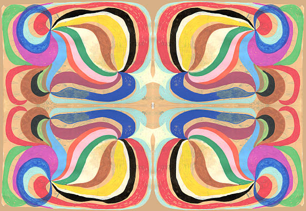 Painted starburst retro design vector art illustration