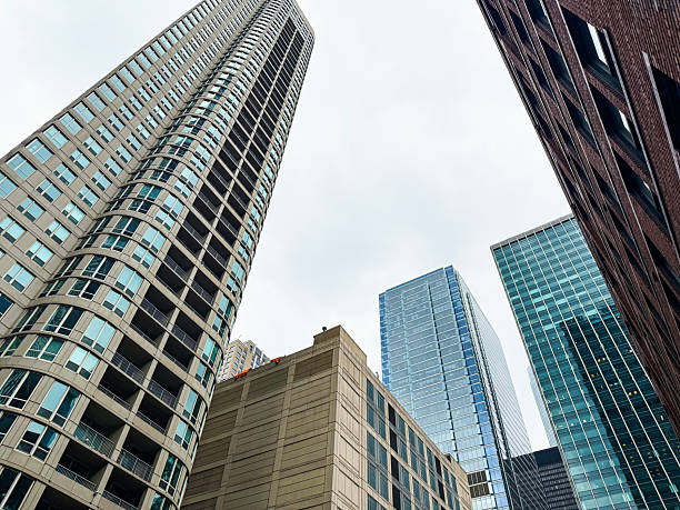 istock Skyscraper Buildings Set Against a Soft Cloudy Sky in Chicago, Illinois 2241081097