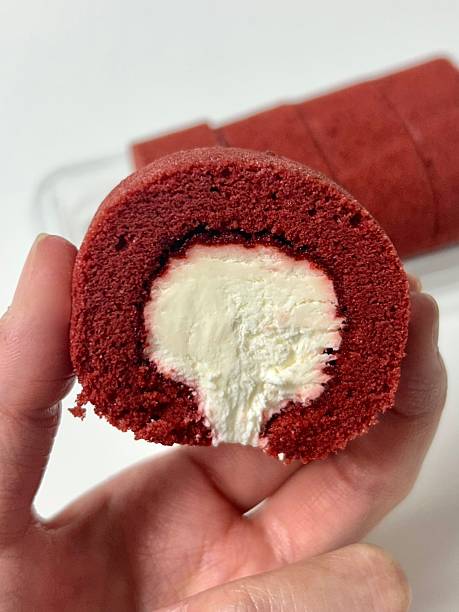 Soft and fluffy cream bread () filled with sweet, silky cream, offering a perfect bite of pillowy texture and rich, creamy indulgence in every delightful mouthful.