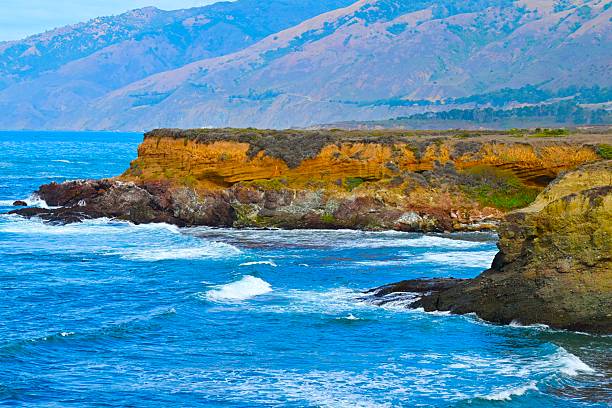 The Central California coast features a variety of terrain from sandy beaches, rocky coastline, forests and rolling hills.The main road is Highway 1, the Pacific Coast Highway.