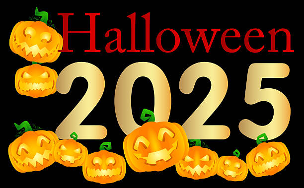 istock 2025 Halloween poster. Banner template for October event. Design with pumpkin and text. Social media post for invitation, covers. 2241101370