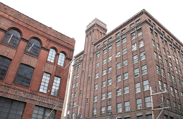 The Stowe Hardware building with the Columbia Steel Tank Company building beside it in Kansas City, Missouri