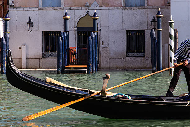 istock Gondolier Steering Past Mooring Poles 2241115890