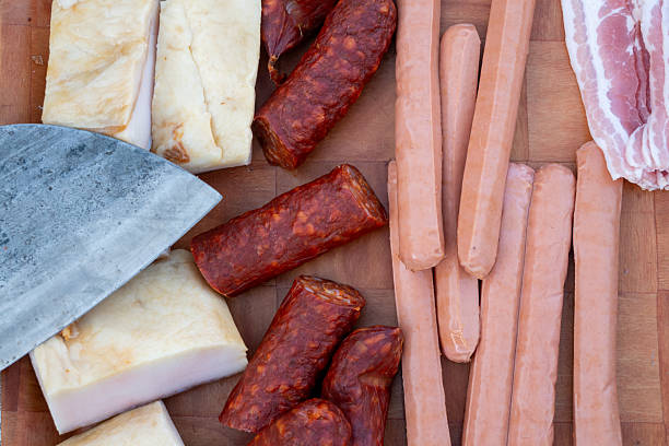 istock Assorted Sausages Bacon and Smoked Lard 2241132447