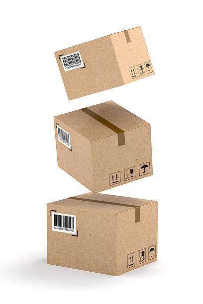 istock Closed kraft cardboard boxes on white background. Isolated 3D il 2241132513