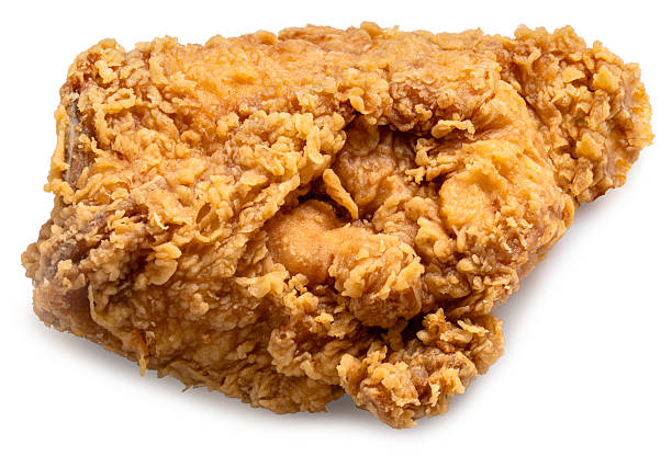 Fried chicken  on white background, Fried Chicken Breast on white With clipping path,High resolution photography.