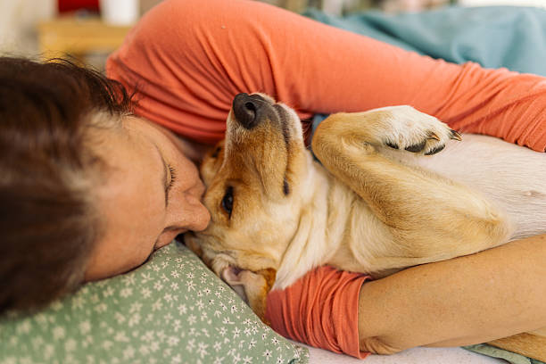 istock Woman and her dog 2241137341
