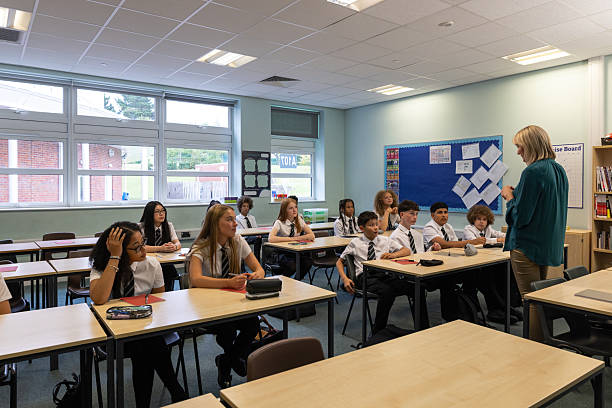 istock Students Being Taught by Friendly School Teacher 2241138045