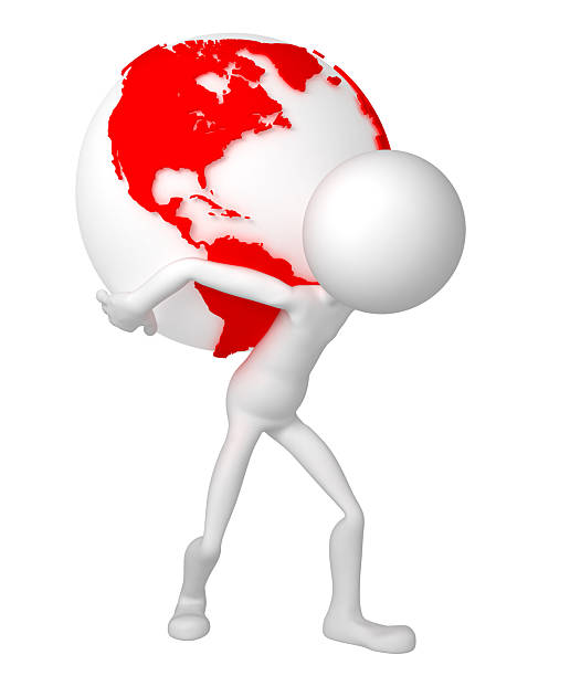 Young woman with globe