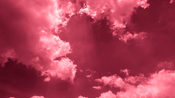 istock Red tone sky clouds on a bright sunny day 2241146092