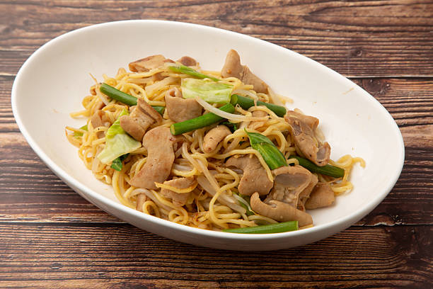 istock Garlic sprouts and offal fried noodles 2241148098