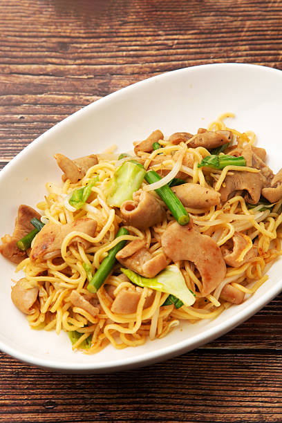 istock Garlic sprouts and offal fried noodles 2241148102