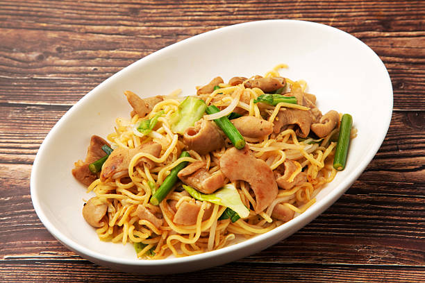 istock Garlic sprouts and offal fried noodles 2241148105