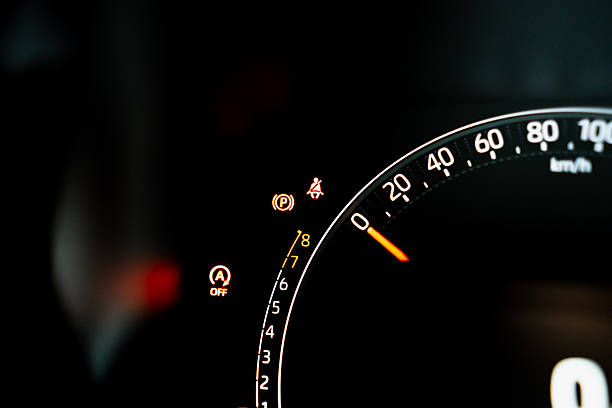 A vehicle's speedometer, which reads in MPH.