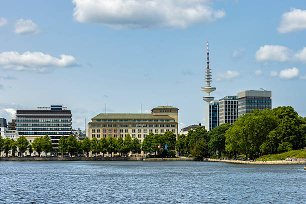 September 20, 2022, Hamburg: Modern radio tower in the centre of Hamburg