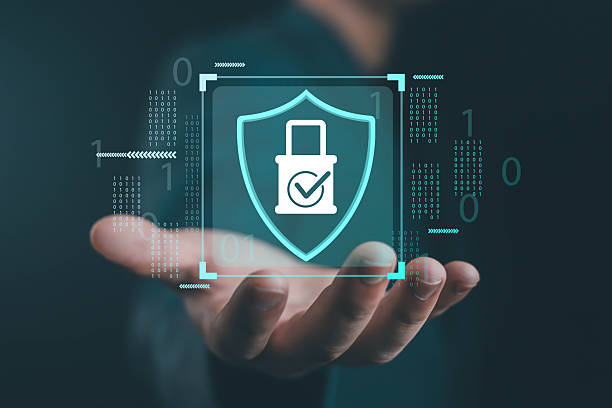 istock Hand holding a digital shield icon with a padlock and check mark, representing cybersecurity, data protection, privacy, encryption, and secure digital technology for online safety. 2241154642