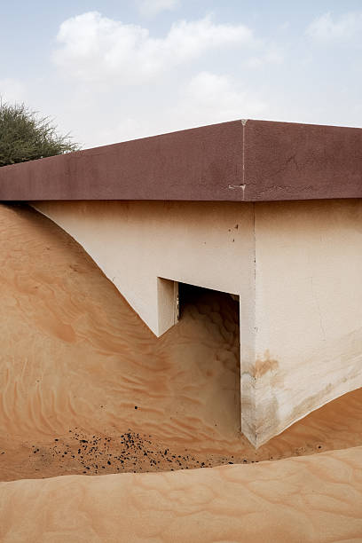 Desert Sand Encroaching on Abandoned House, Al Madam Ghost Town