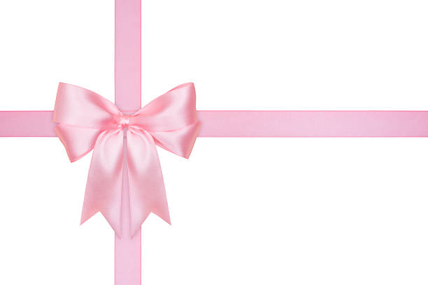 istock Pink Bow and Crossed Ribbon Isolated 2241164981
