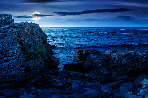 istock weekend on a rocky beach at the black sea under open dark sky at night 2241172602
