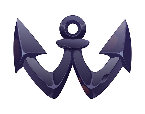 istock Cartoon pirates font, Caribbean corsair anchor 2241178641