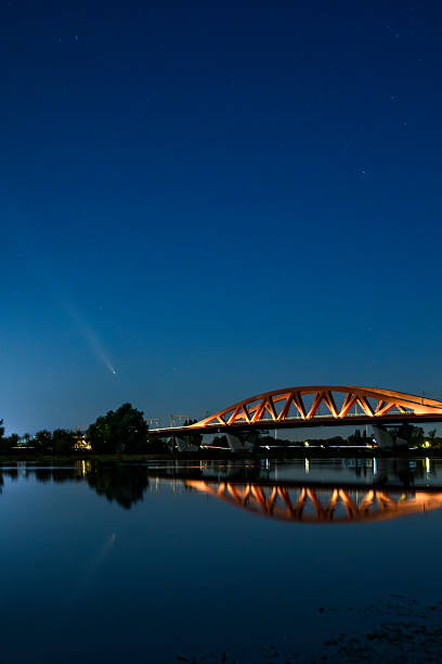 Thames River riverbank at night Putney West London England Europe
