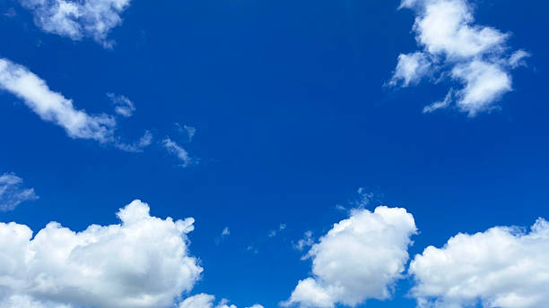 istock Clear blue sky and white clouds in the Okinawa sky 2241192709