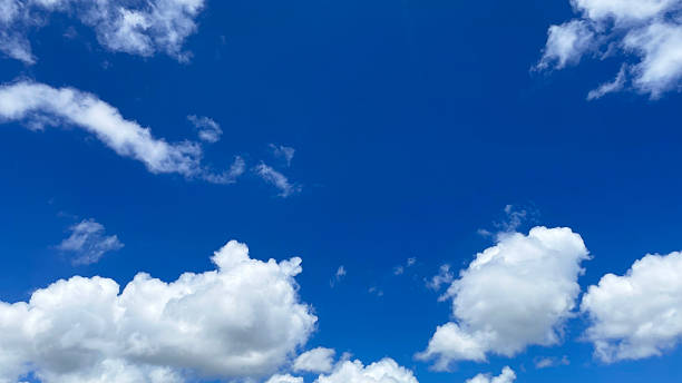 istock Clear blue sky and white clouds in the Okinawa sky 2241192710