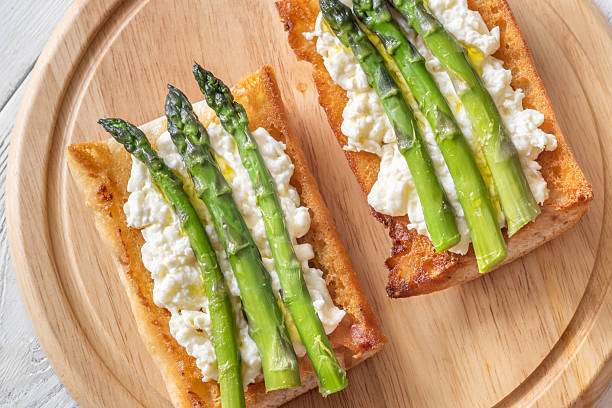 istock Ciabatta Sandwiches With Stracciatella And Asparagus Drizzled In Olive Oil 2241194370