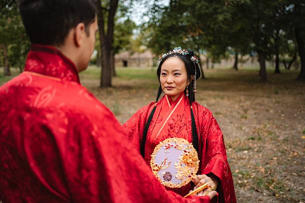 A woman wearing a kimono, the traditional costume of Japan