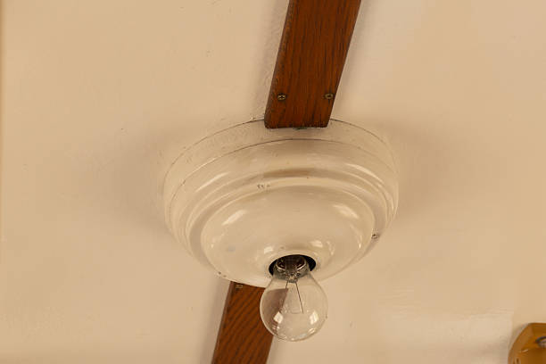 istock Old Light Bulb in an Antique Train Carriage 2241205812