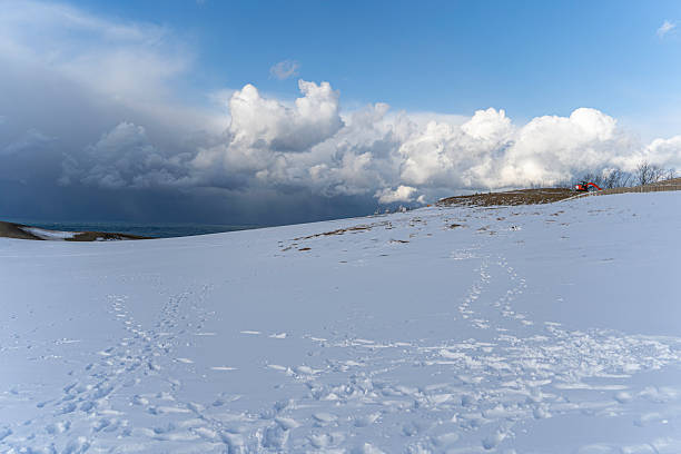 Nordic landscape from city of Hammerfast - Northern Norway.