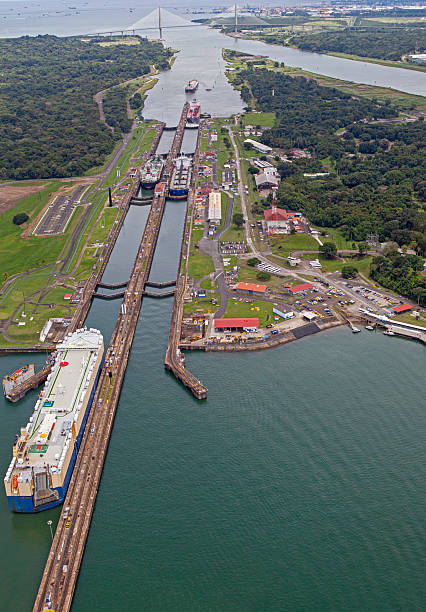 istock Neo- panamax crossing third set of locks 2241207328