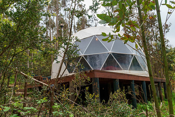 istock Glamping dome in a forest, southern chile 2241212823