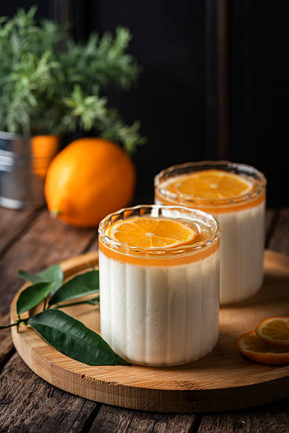 istock Dessert panna cotta with lemon 2241219382