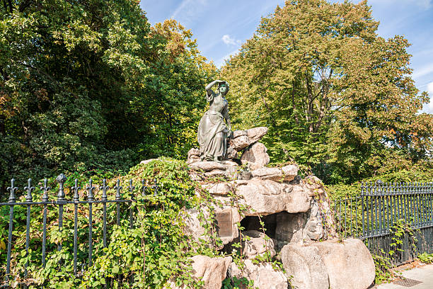 Statue of Franz Schubert in Vienna, Austria. The statue was made in 1872.