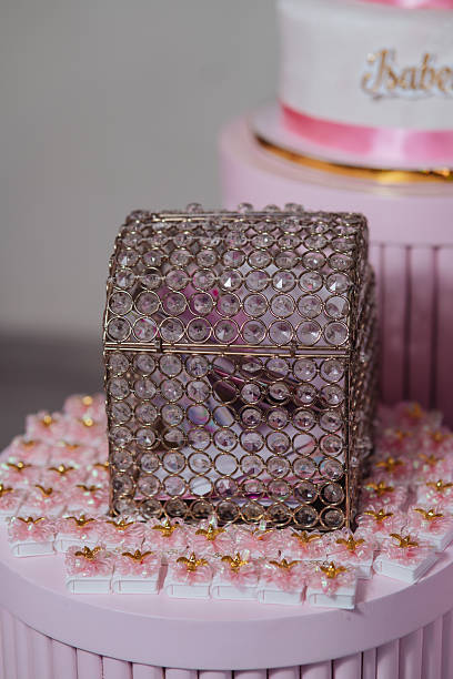 istock White and pink cake with the text My Baptism in Spanish at an event 2241244674