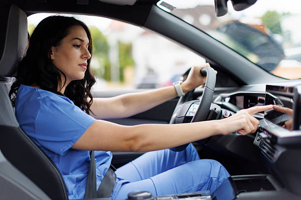 istock Female healthcare worker getting ready for the day 2241245322