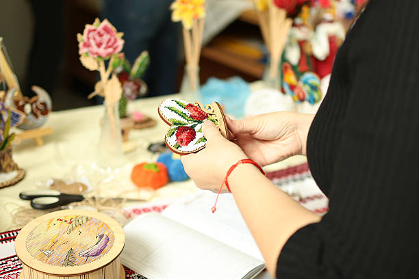 istock Handmade toys. Products created by own hands. 2241248527