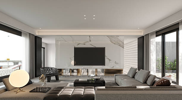 istock Photo realistic 3d render modern living room 2241250783