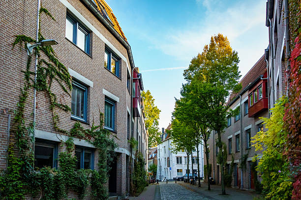Nijmegen, Netherlands. 10 October 2025. Side street in Nijmegen, Netherlands