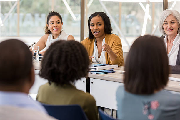 istock Diverse group in professional meeting with focus on discussion and communication skills 2241257325
