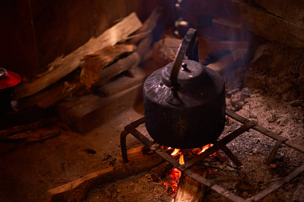 Trekking around Manaslu, kettle on the hearth mountains, Nepal
