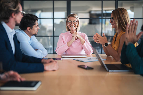 istock Experienced manager leading team meeting 2241264696