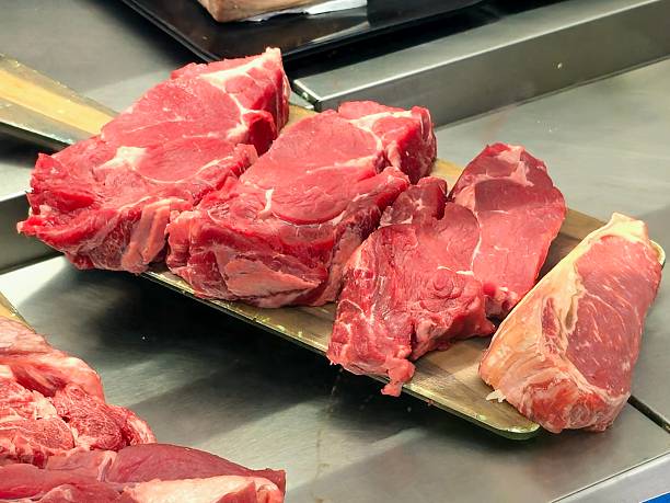 istock Fresh beef cuts displayed at butcher shop 2241266024