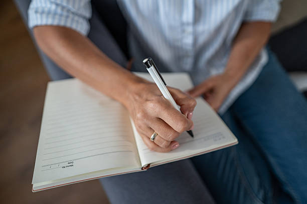 istock Woman writing in notebook planning daily tasks 2241272780
