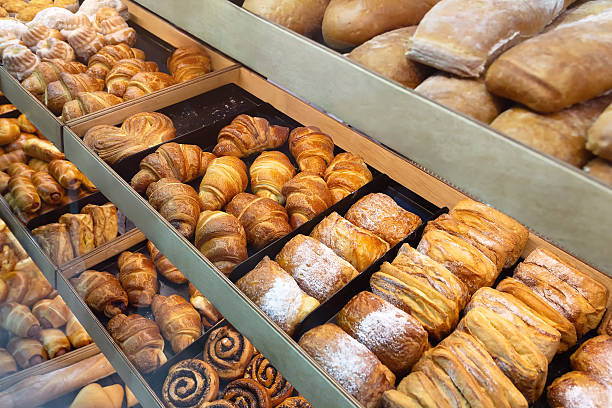 istock Assortments of different bakery products on the bakery showcase 2241281709