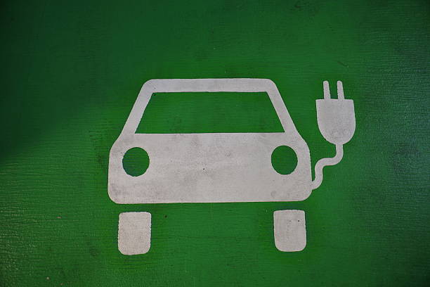 istock A car with a plug on the side of it 2241285168