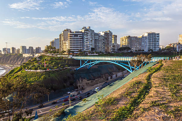 Bridge of Peace at golden hour - Barranco District, Lima, Peru