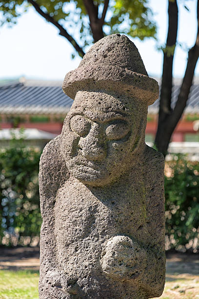 Stone Dol Hareubang Statue, Seoul Gyeongbokgung Palace Korea 景福宮 경복궁 돌하루방