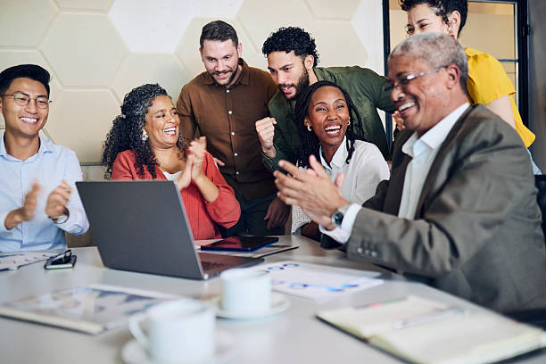 istock Diverse Business Team Clapping and Celebrating Achievement 2241294299